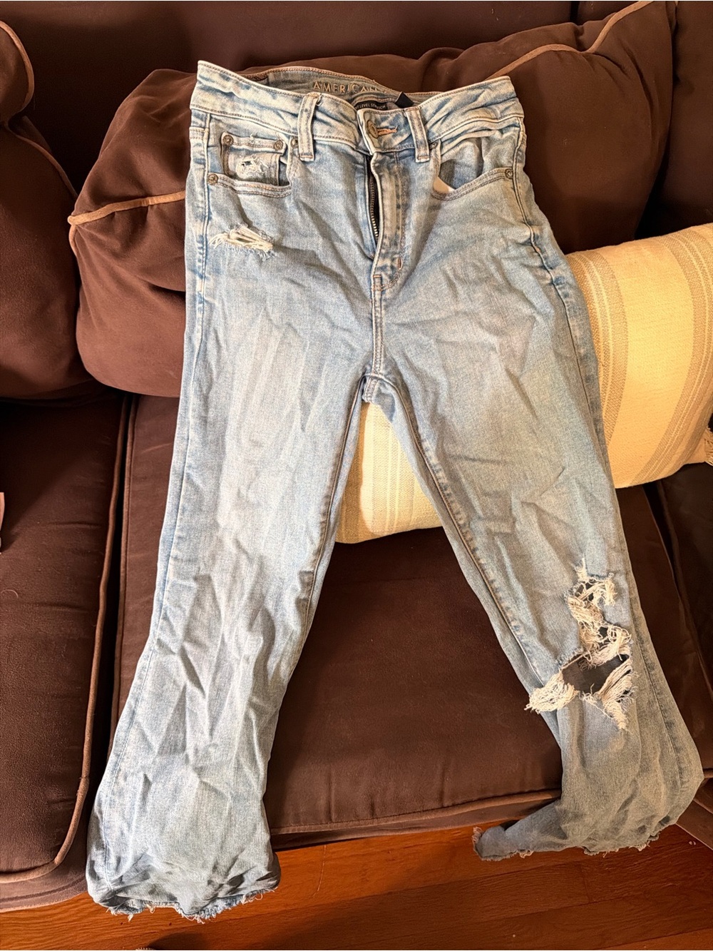 Levi's Light Blue Distressed Ripped Women’s Jeans